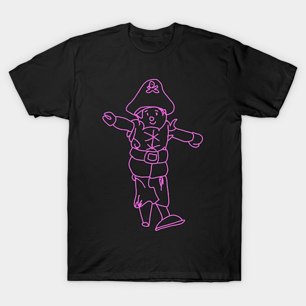 Pink Pirate T-Shirt by Nikki Tompsett